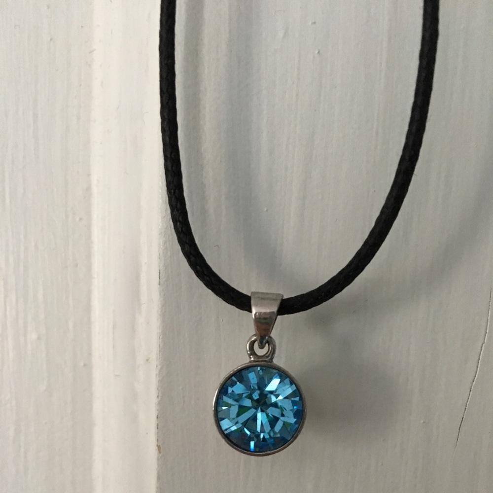 Blue Swarovski Crystal pendant ✨